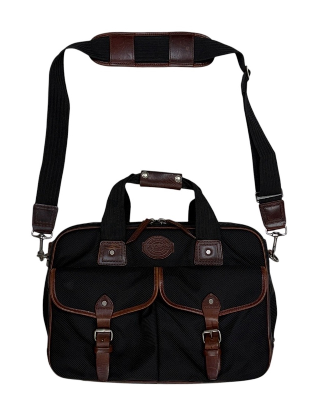 Filson Passage Saddlebag Briefcase Messenger Work School Travel Laptop Black